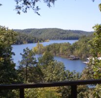 The lake view from one of the cabins located on the upper loop.